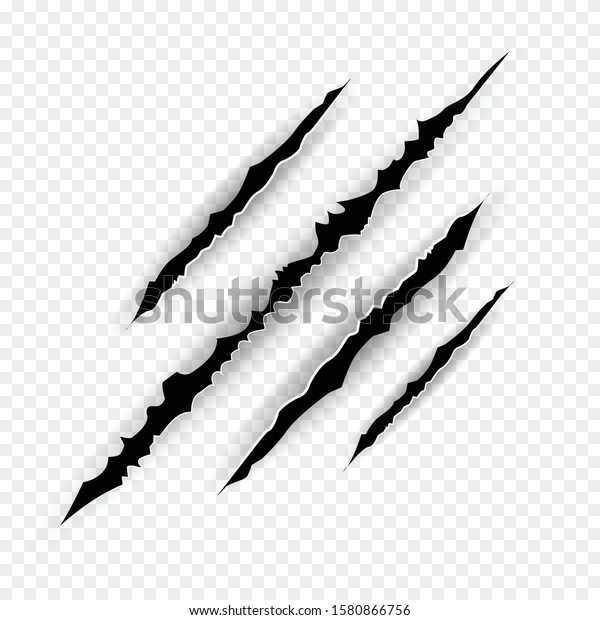 Claws Scratches Vector Isolated On Transparent Stock Vector Royalty Free 1580866756 - 30 claw scratch clipart roblox free clip art stock