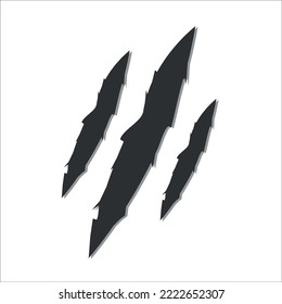 Claws scratching animal vector. Monster 
