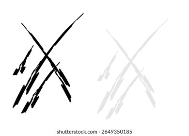 Claws scratching icon set. Isolated design vector illustration on black, gray and white background.