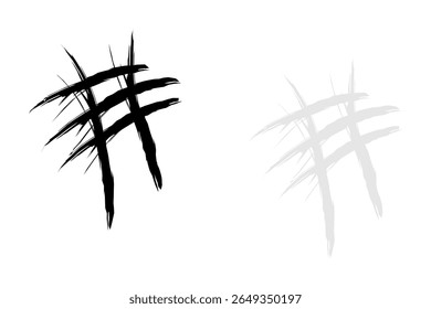 Claws scratching icon set. Isolated design vector illustration on black, gray and white background.