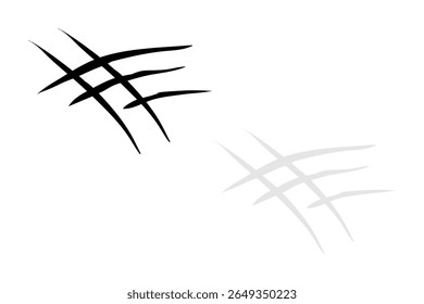 Claws scratching icon set. Isolated design vector illustration on black, gray and white background.