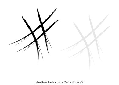 Claws scratching icon set. Isolated design vector illustration on black, gray and white background.