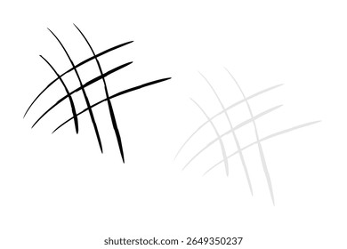 Garras rascando conjunto de iconos. Ilustración vectorial de diseño aislado sobre fondo negro, gris y blanco.