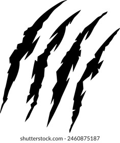 Claws scratching illustration. Vector design.