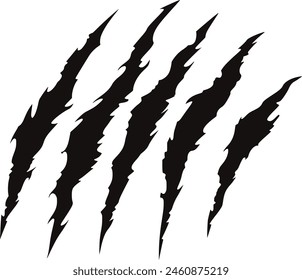 Ilustración de rayado de garras. Diseño de Vector.