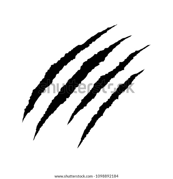 Claws scratching\
illustration. Vector\
design.