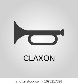 Claxon icon. Claxon symbol. Flat design. Stock - Vector illustration