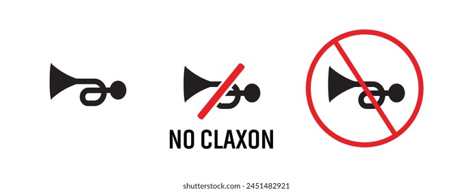 Claxon sign on white background