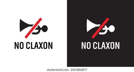 Claxon sign on white background