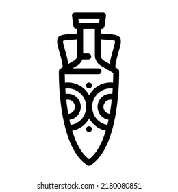 clay amphora line icon vector. clay amphora sign. isolated contour symbol black illustration