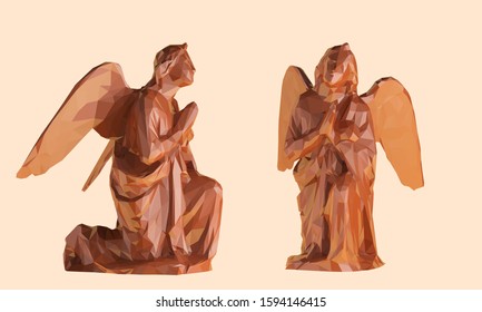 clay angel sculpture