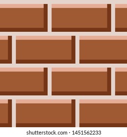 clay brick wall, pixelated 16x16, vector illustration 