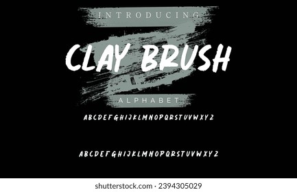 Clay Brush BRUSH Signature Font Calligraphy Logotype Script Brush Font Type Font lettering handwritten