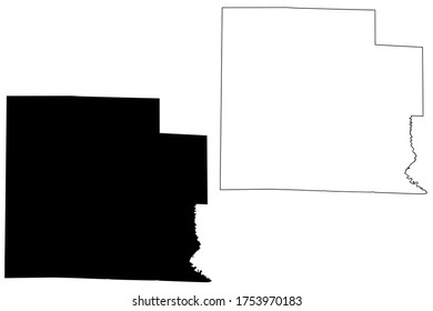 Clay County, Illinois (U.S. county, United States of America, USA, U.S., US) map vector illustration, scribble sketch Clay map