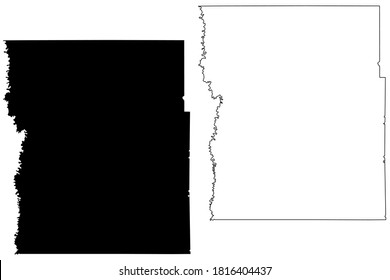 Clay County,  Minnesota (U.S. county, United States of America, USA, U.S., US) map vector illustration, scribble sketch Clay map