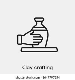 clay crafting icon vector. Linear style sign for mobile concept and web design. clay crafting symbol illustration. Pixel vector graphics - Vector.