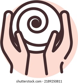 Clay crafting, illustration, vector on a white background.