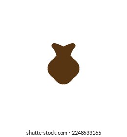 Clay cup icon. Simple style clay cup shop big sale poster background symbol. Clay cup brand logo design element. Clay cup t-shirt printing. Vector for sticker.