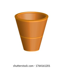 
clay flower pot 3D vintage vector clip art is the graphic arts,refers to pre-made images used to illustrate any medium. 