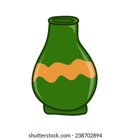 clay jar isolated illustration on white background