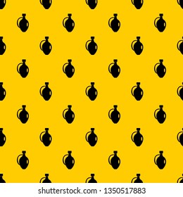 Clay jug pattern seamless vector repeat geometric yellow for any design