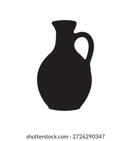 Clay jug silhueta vetor ilustração plana