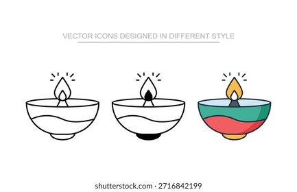 Clay Lamp vector icon stock isolated on white sheet