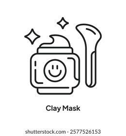 Clay Mask Skin Care Product Vector Icon