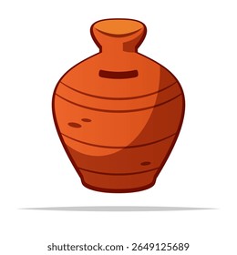 Clay money bank vector isolated illustration