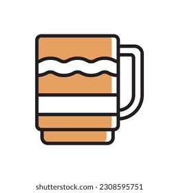 Clay Mug Icon Vector Illustration