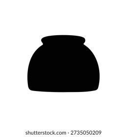 Clay oven silhouette icon vector illustration.














