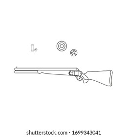 kit de tiro de paloma de arcilla, vector sobre fondo blanco