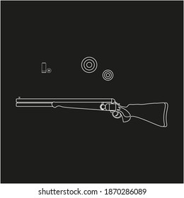 kit de disparo de paloma de arcilla, vector sobre fondo blanco