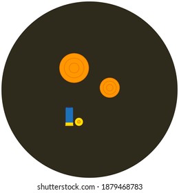 kit de disparo de paloma de arcilla, vector sobre fondo blanco