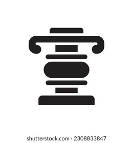 Clay Pillar Filled Icon Vector Illustration