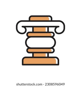Clay Pillar Icon Vector Illustration