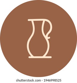 Clay pitcher, illustration, vector on a white background
