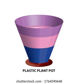clay plastic plant pot 3D vintage vector clip art is the graphic arts,refers to pre-made images used to illustrate any medium. 