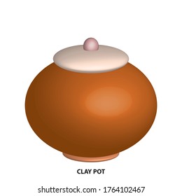 
el arte vectorial vintage 3D de la olla de arcilla es el arte gráfico, se refiere a las imágenes prefabricadas utilizadas para ilustrar cualquier medio. 