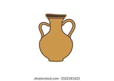 Clay Pot Clipart. Water Pot icon for cartoon animation projects - perfect for creative design, illustration, and artistic ideas