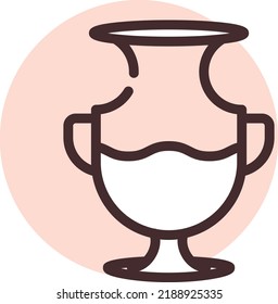 Clay-Topf, Illustration, Vektorgrafik auf weißem Hintergrund.