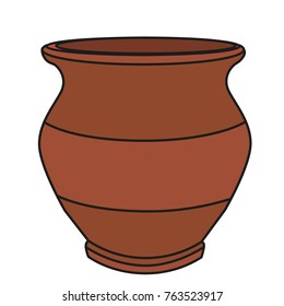 clay pot isolated