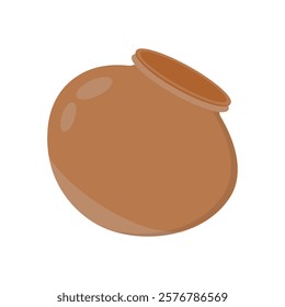 Clay Pot, Kitchen Vector Illustration Isolated