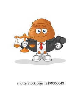 the clay pot lawyer cartoon. cartoon mascot vector