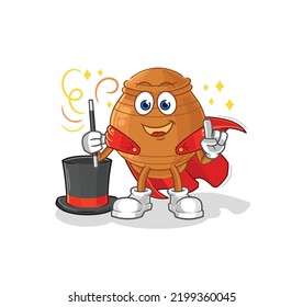 the clay pot magician illustration. character vector