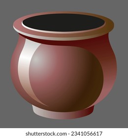 clay pot for products vector illustration