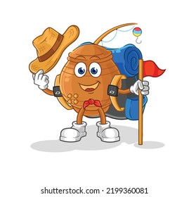 the clay pot scout vector. cartoon character