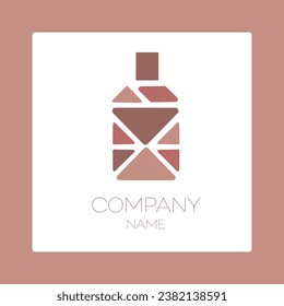 A clay product in the form of a bottle or vase. Logo for your company of decor, tableware, clay products, ceramics. Clay ceramics logo. Abstract symbol for hand made products and craft boutiques