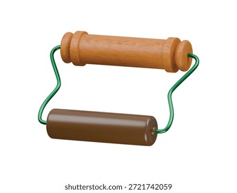 clay roller icon 3d illustration render