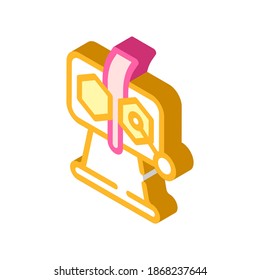 clay rolling machine isometric icon vector. clay rolling machine sign. isolated symbol illustration